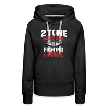 Load image into Gallery viewer, Women’s Premium NEW 2 Tone Boxing Club Fighting Solves Everything Hoodie - black