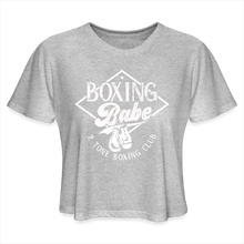 Load image into Gallery viewer, Boxing Babe Crop - heather gray