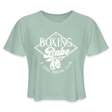 Load image into Gallery viewer, Boxing Babe Crop - dusty mint blue