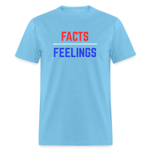 Load image into Gallery viewer, Facts Over Feeling T-Shirt - aquatic blue
