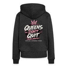 Load image into Gallery viewer, Women’s Premium Retro Hoodie + back - heather anthracite