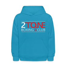 Load image into Gallery viewer, 2 Tone Boxing Logo Kids' Hoodie - turquoise