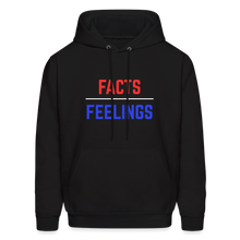 Load image into Gallery viewer, Facts Over Feelings Men's Hoodie - black
