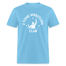 Load image into Gallery viewer, Adult 2 Tone Wrestling Color Unisex Classic T-Shirt - aquatic blue