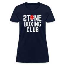 Load image into Gallery viewer, Women's 2 Tone Boxing Club T-Shirt - navy