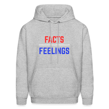 Load image into Gallery viewer, Facts Over Feelings Men&#39;s Hoodie - heather gray
