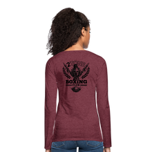 Load image into Gallery viewer, Boxing Babe Long Sleeve - heather burgundy
