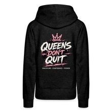 Load image into Gallery viewer, Women’s Premium Retro Hoodie + back - charcoal grey
