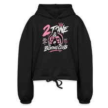 Load image into Gallery viewer, Cropped Retro Hoodie - black
