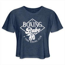 Load image into Gallery viewer, Boxing Babe Crop - heather navy
