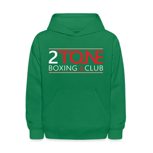 2 Tone Boxing Logo Kids' Hoodie - kelly green