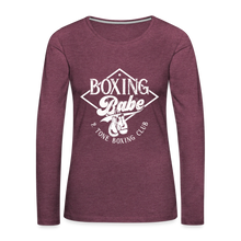 Load image into Gallery viewer, Boxing Babe Long Sleeve - heather burgundy

