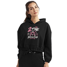 Load image into Gallery viewer, Cropped Retro Hoodie - black
