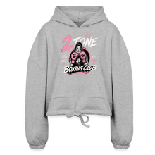 Load image into Gallery viewer, Cropped Retro Hoodie - heather gray

