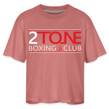 Load image into Gallery viewer, 2 Tone Logo Women's Boxy Tee - mauve
