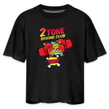 Load image into Gallery viewer, 2 Tone Bing Bang Boom Women&#39;s Boxy Tee - black
