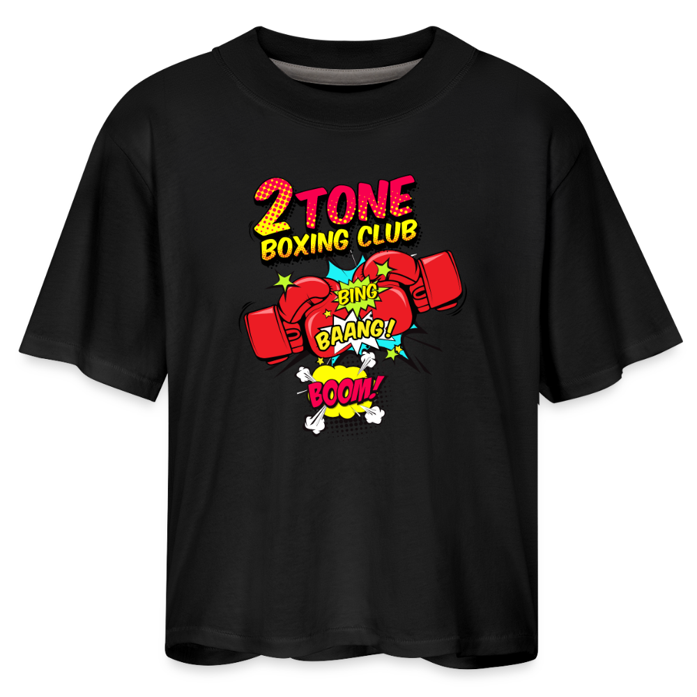 2 Tone Bing Bang Boom Women's Boxy Tee - black