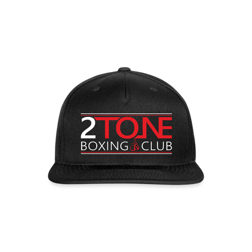 2 Tone Boxing Club Snapback Baseball Cap - black