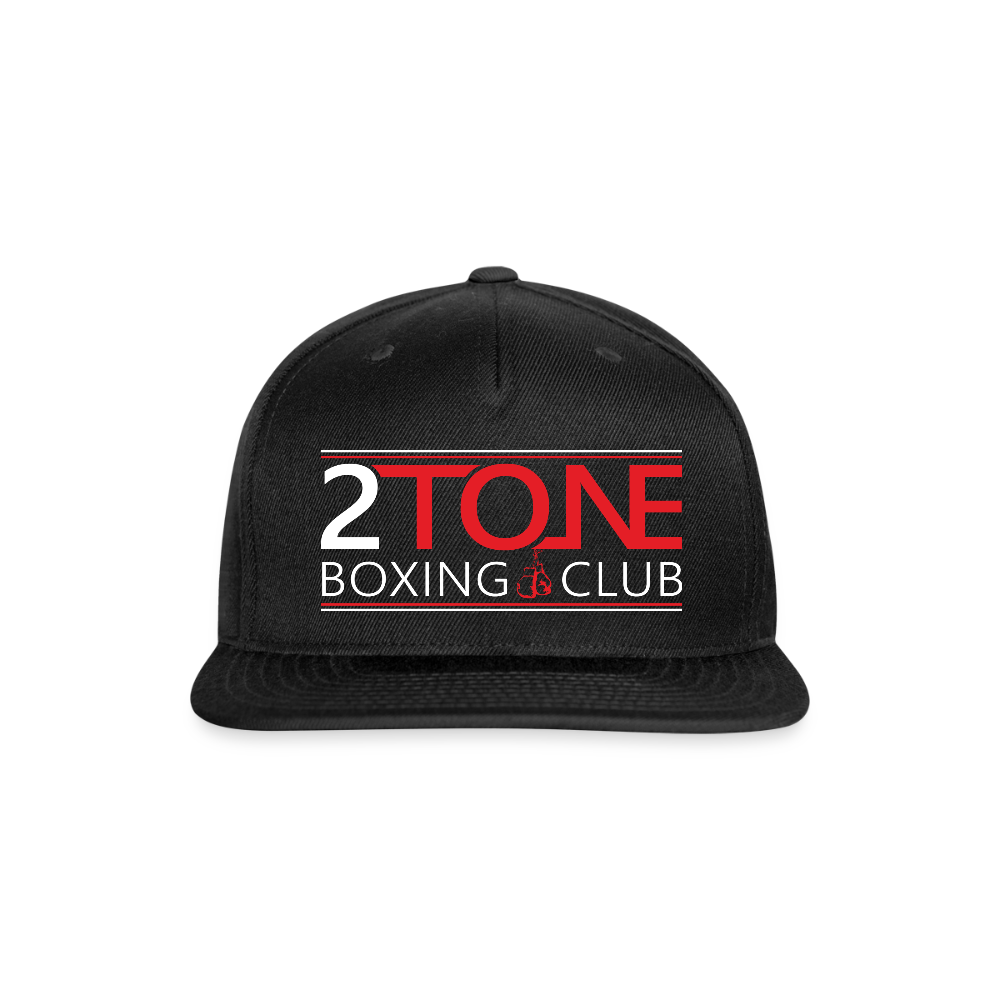 2 Tone Boxing Club Snapback Baseball Cap - black