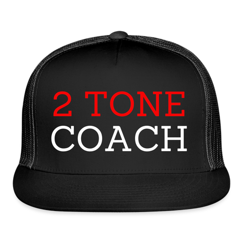 2 Tone Coaches Trucker Hat - black/black