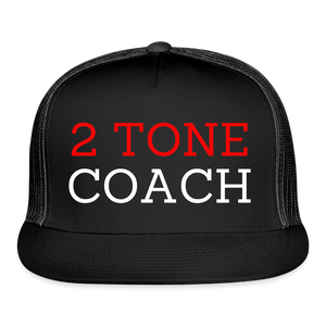 2 Tone Coaches Trucker Hat - black/black