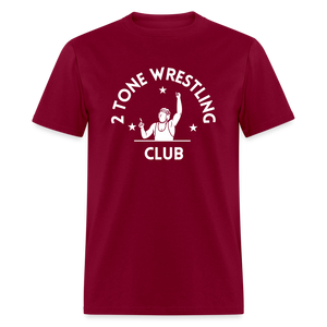 Adult 2 Tone Wrestling Color Unisex Classic T-Shirt - burgundy