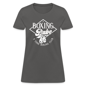 Women's 2 Tone Boxing Babe T-Shirt - charcoal