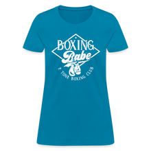 Load image into Gallery viewer, Women&#39;s 2 Tone Boxing Babe T-Shirt - turquoise
