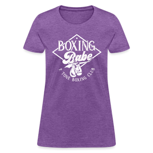 Women's 2 Tone Boxing Babe T-Shirt - purple heather